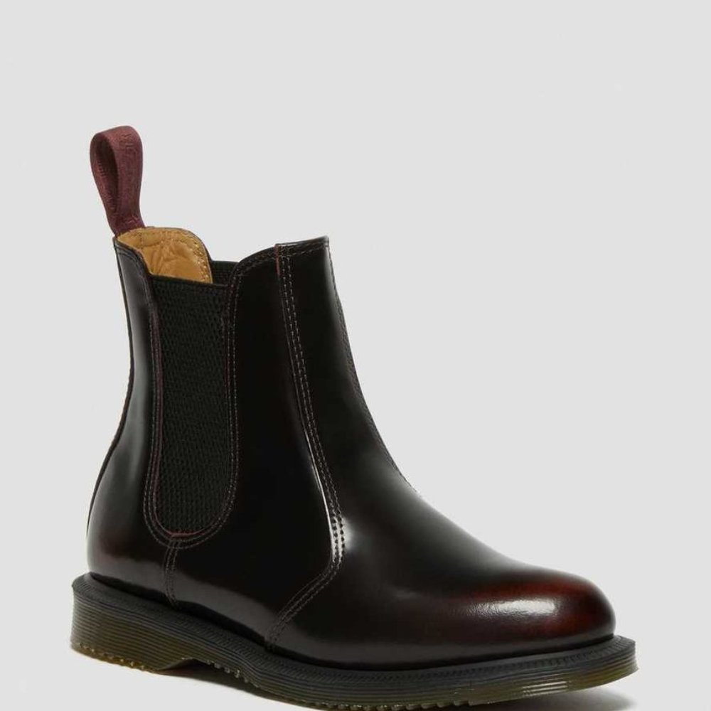 Dr. Marten's Flora Boot in CHERRY RED ARCADIA LEATHER